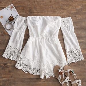off the shoulder romper